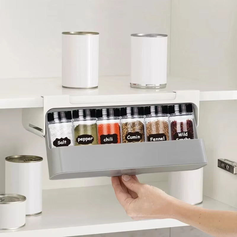 StickRack Organisateur d'Épices Auto-adhésif – Solution de Rangement de Cuisine Épurée