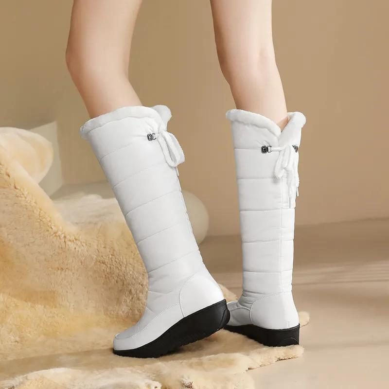 Else - Bottes montantes en fausse fourrure antidérapantes