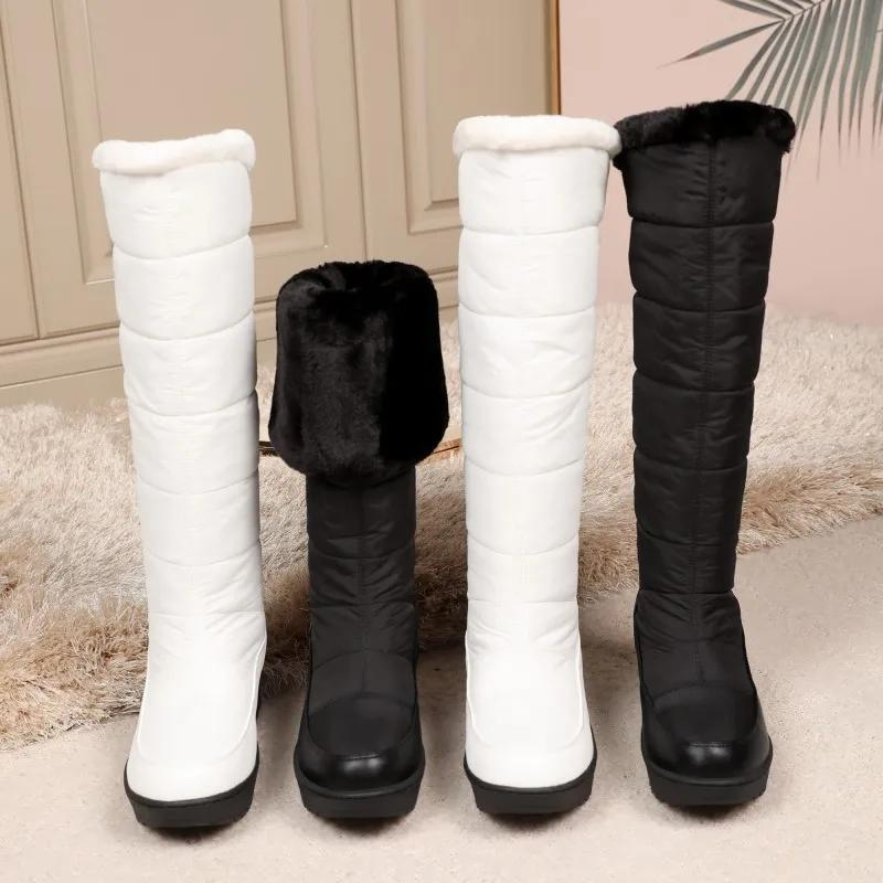 Else - Bottes montantes en fausse fourrure antidérapantes