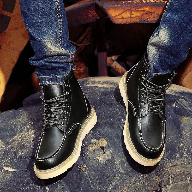 Levi - Bottines lacées confortables et antidérapantes