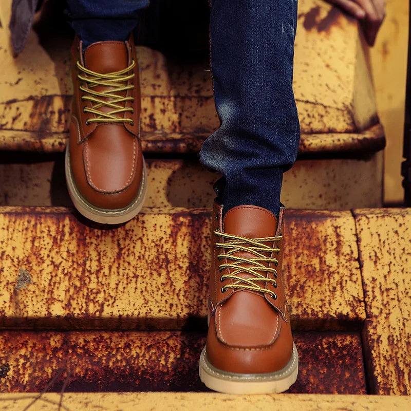 Levi - Bottines lacées confortables et antidérapantes