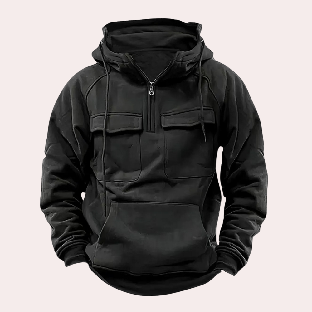 Mikkel Halvzip Sweat à Capuche pour Homme – Élégance et Confort au Quotidien