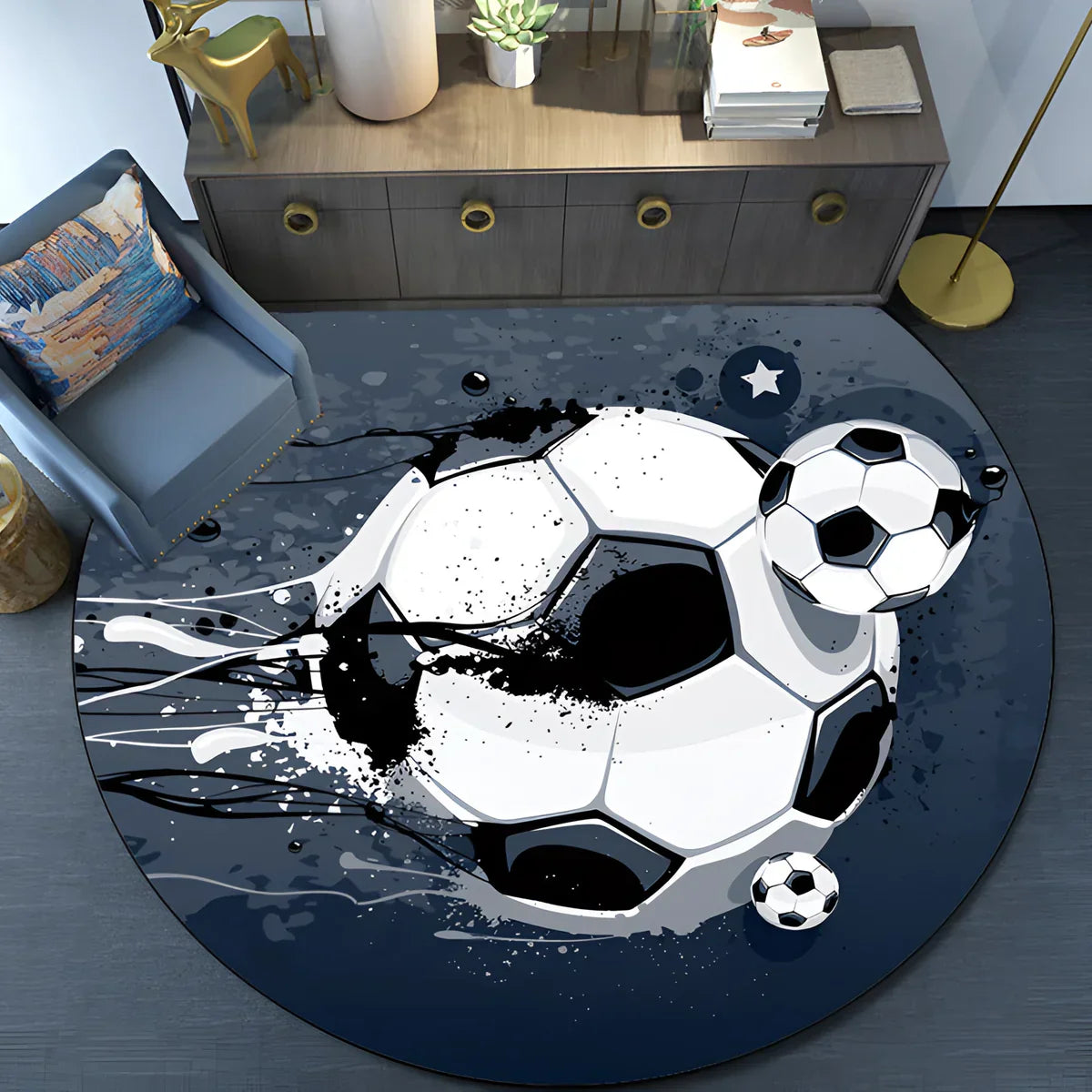 Tapis de football - Tapis antidérapant pour la chambre d'enfant