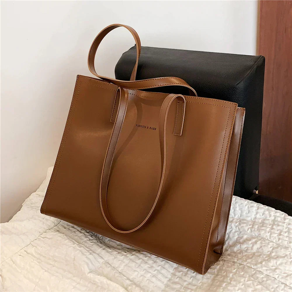 PureTote - Sac fourre-tout minimaliste en cuir végétalien