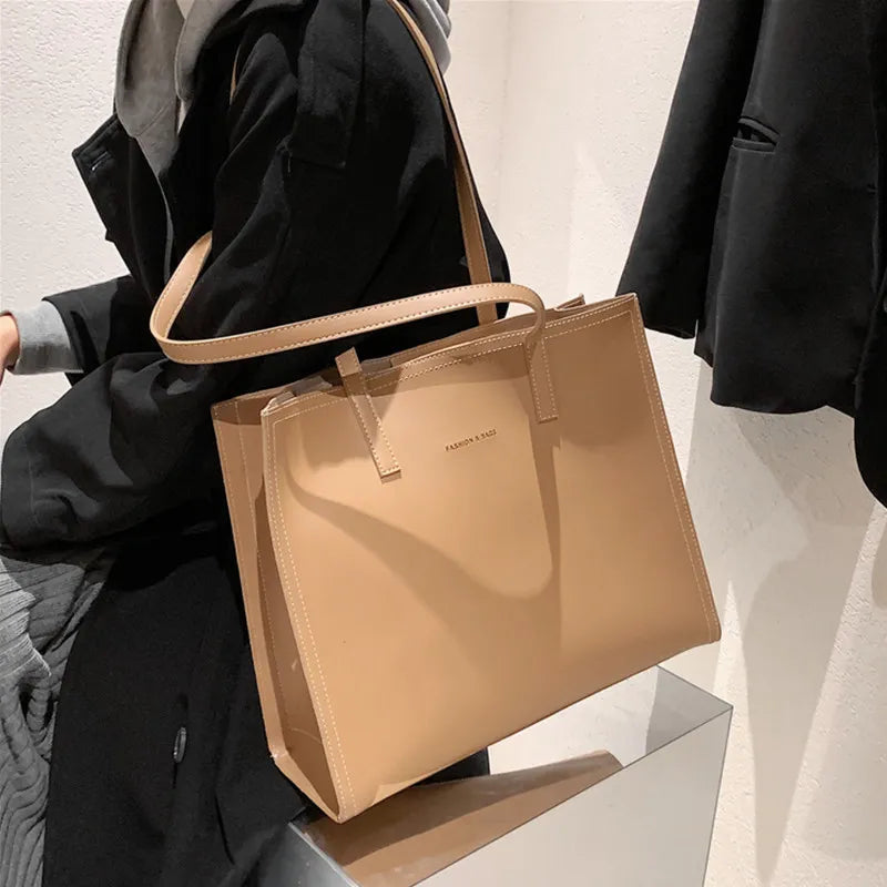 PureTote - Sac fourre-tout minimaliste en cuir végétalien