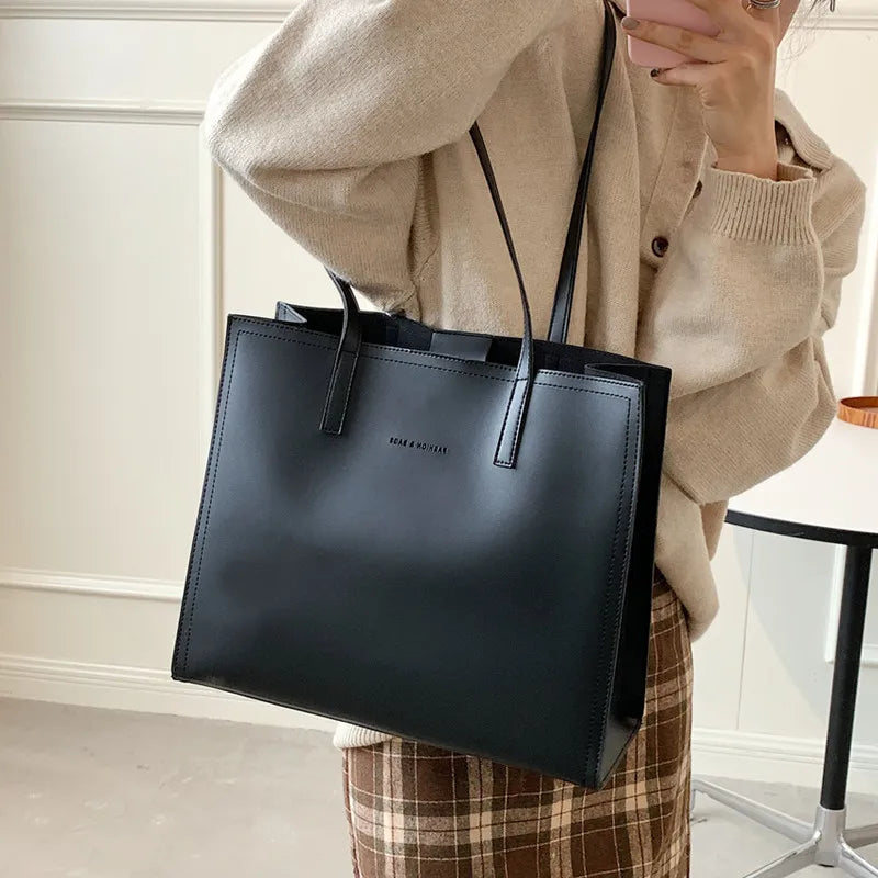 PureTote - Sac fourre-tout minimaliste en cuir végétalien