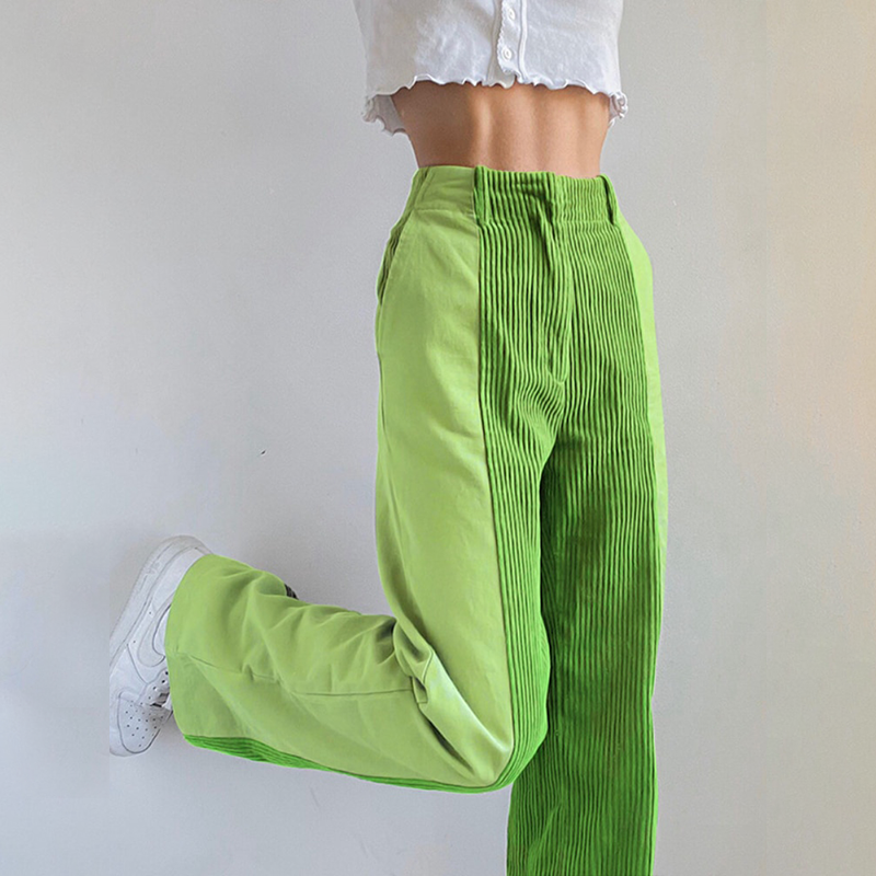 Jasmine | Pantalons en velours côtelé droits élégants