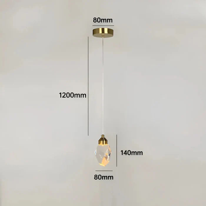 CrystalGleam - Élégant plafonnier scintillant avec des cristaux