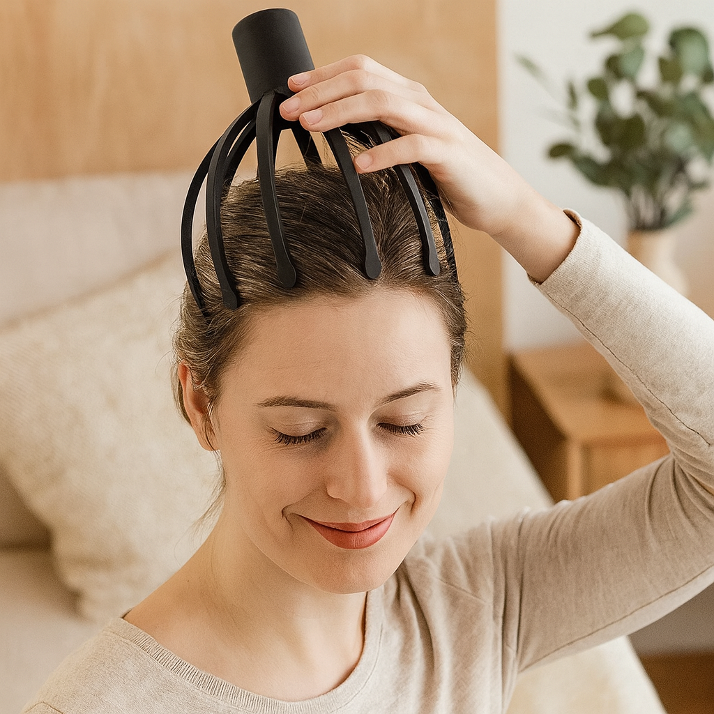 Veyora | Masseur du cuir chevelu avec pince de poulpe électrique