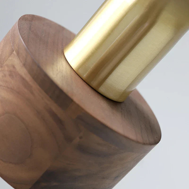 NordicLuxe Pendu – Éclairage Élégant en Bois de Noyer pour une Ambiance Conviviale