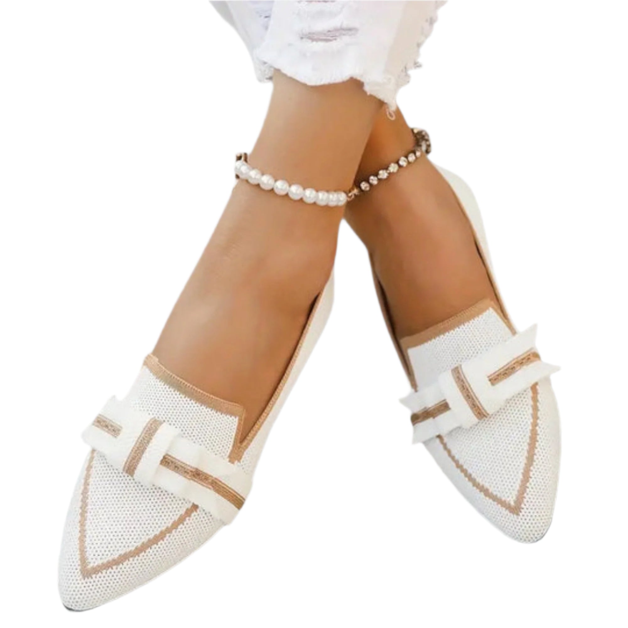 Lorraine - Élégantes chaussures à bouts pointus avec des détails féminins en noeud