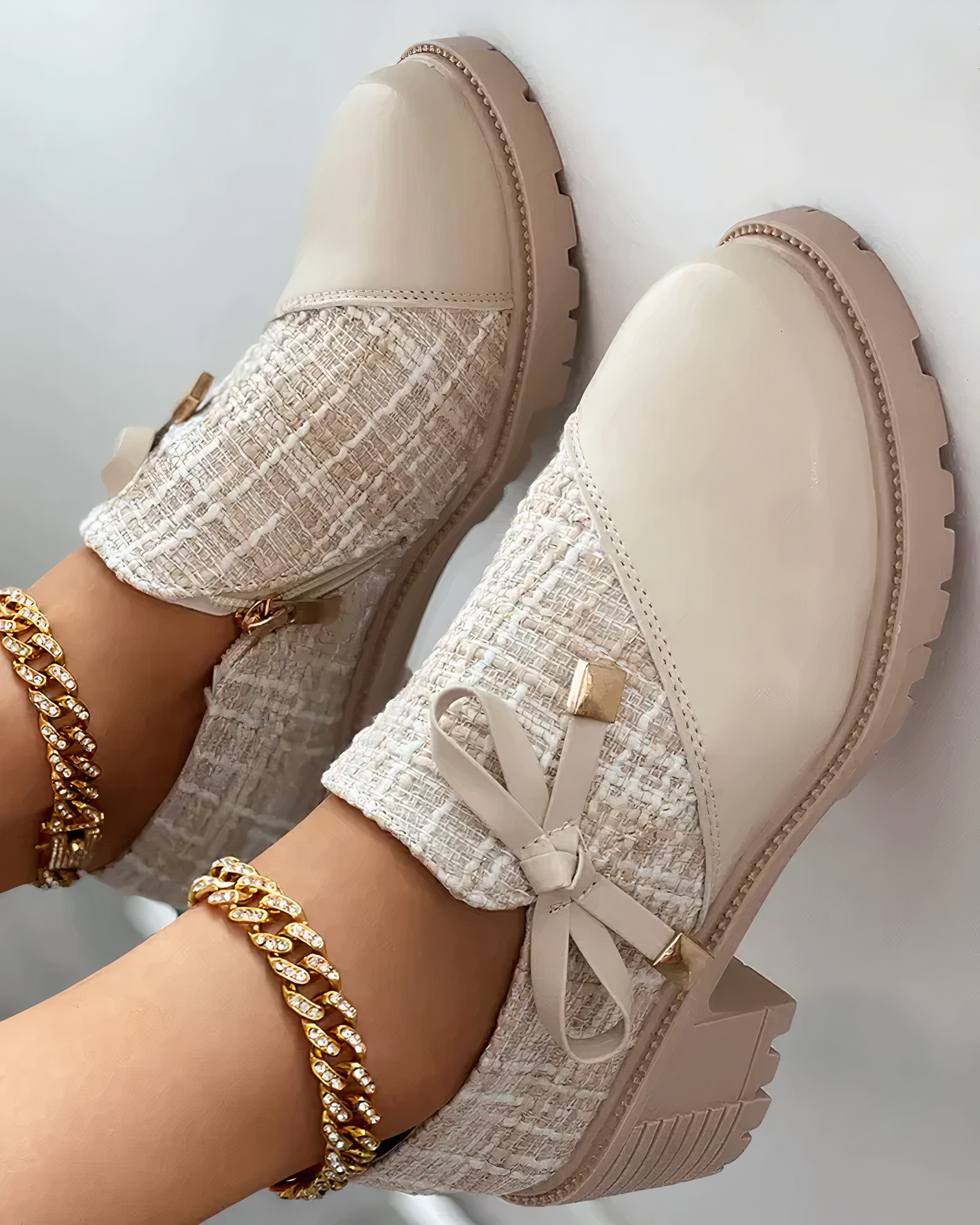 Velinda – Chaussures à talon bloc élégantes avec une fermeture éclair sur le côté et des accents pointus