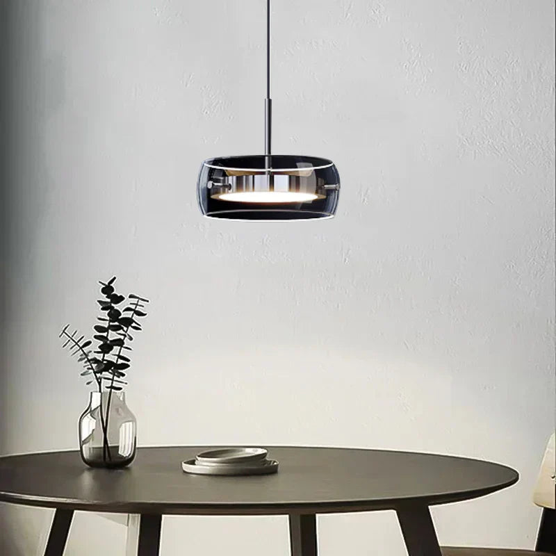 SmokeAura - Pendentif en verre fumé moderne