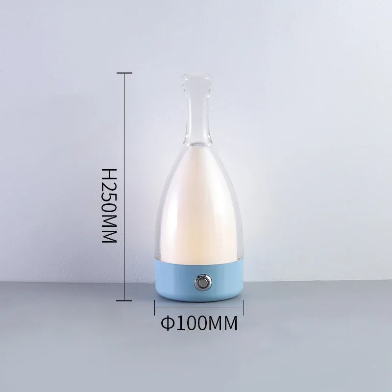 LuminaBottle - Lampe de table en forme de bouteille avec chargeur USB