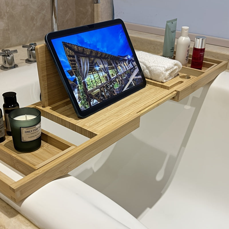 BambooRelax Plateau de Bain Extensible – Expérience Spa Luxueuse à Domicile