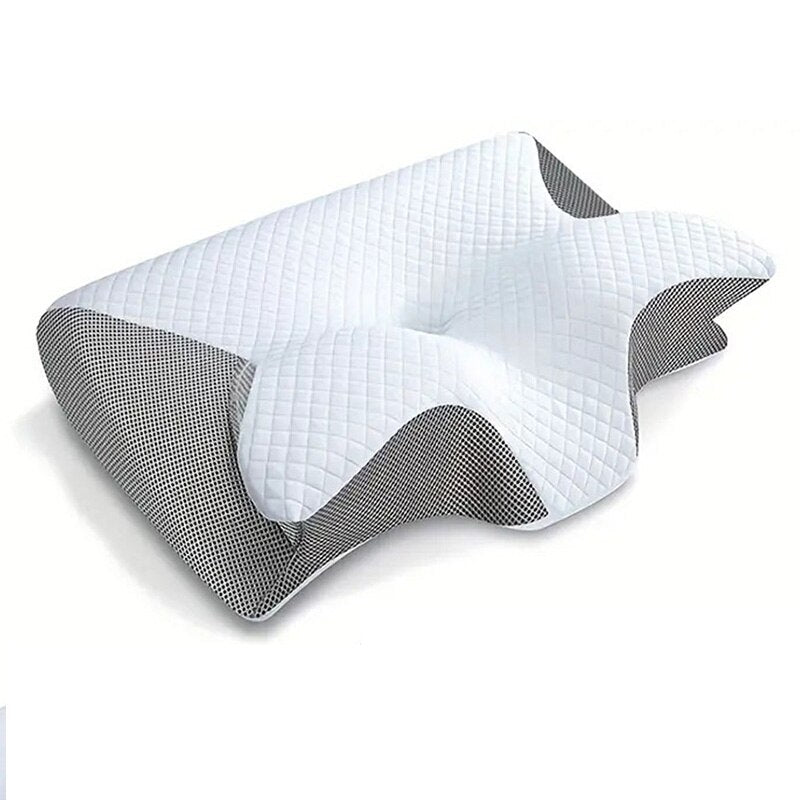 SleepEase Papillon Mémoire Skumpude – Soutien Ergonomique pour Dormeurs sur le Côté et sur le Dos