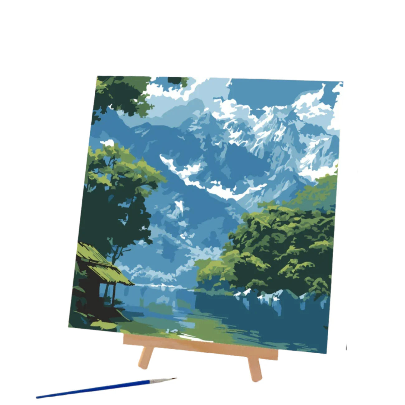 Ensemble de peinture DIY Fredfyldt Landskabs - Art en toile fait main avec pinceaux et peinture