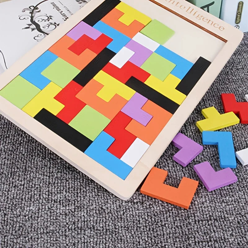 BrightBlocks 3D Trèfle Tangram Puzzle pour Enfants – Stimulateurs Cérébraux STEM