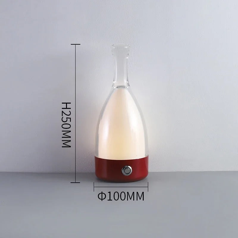 LuminaBottle - Lampe de table en forme de bouteille avec chargeur USB