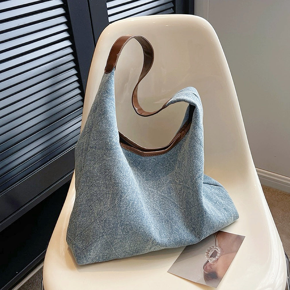 Sac en denim avec motif en diamant