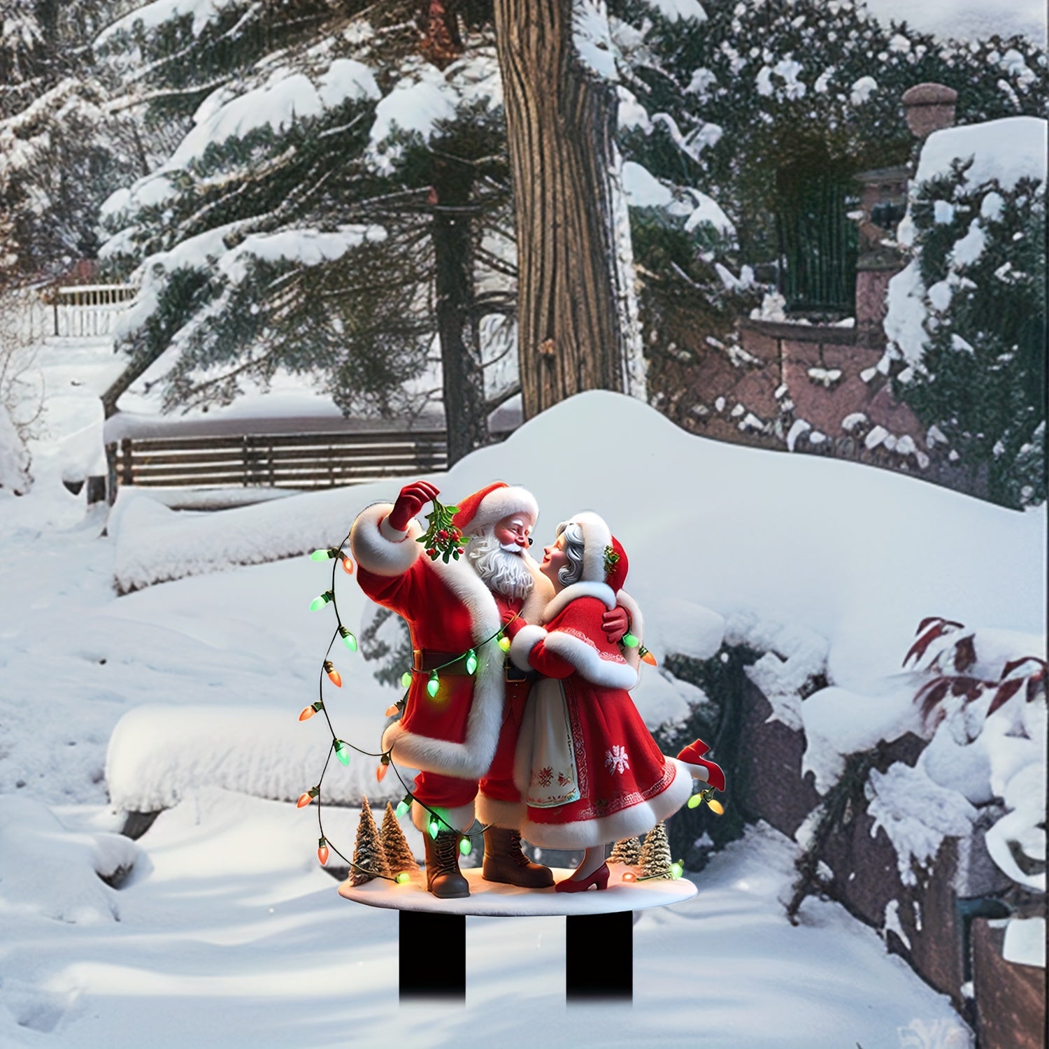 Figurines de Noël Illuminées | Monsieur et Madame Noël