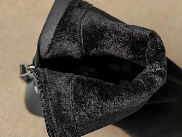 Sofia – Botte à Talons Blocs Élégantes avec Fermeture Éclair à l'Arrière