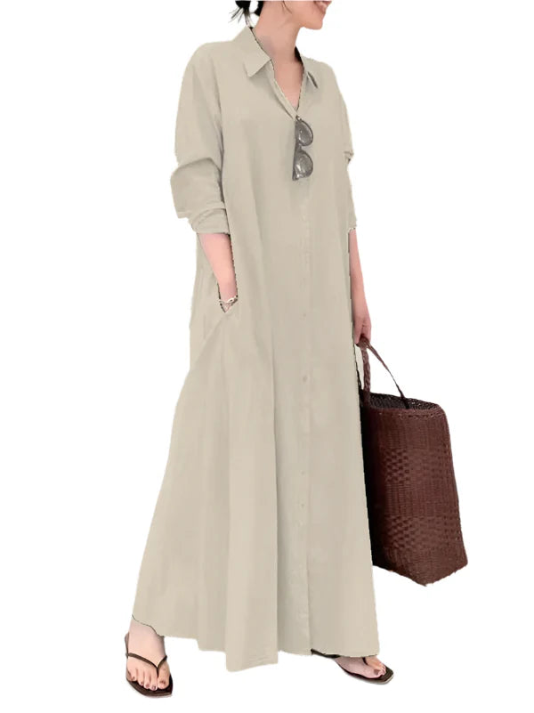 Robe Maxi Livia pour Femmes – Élégante Robe Longue avec Silhouette A-line