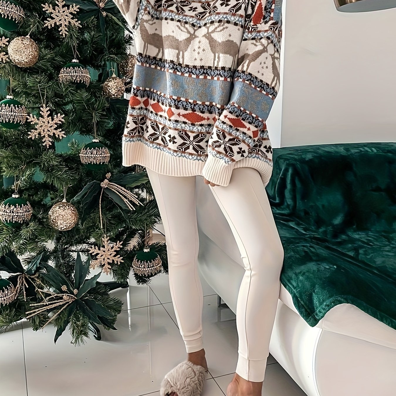 Pull à motif de Noël Cozy