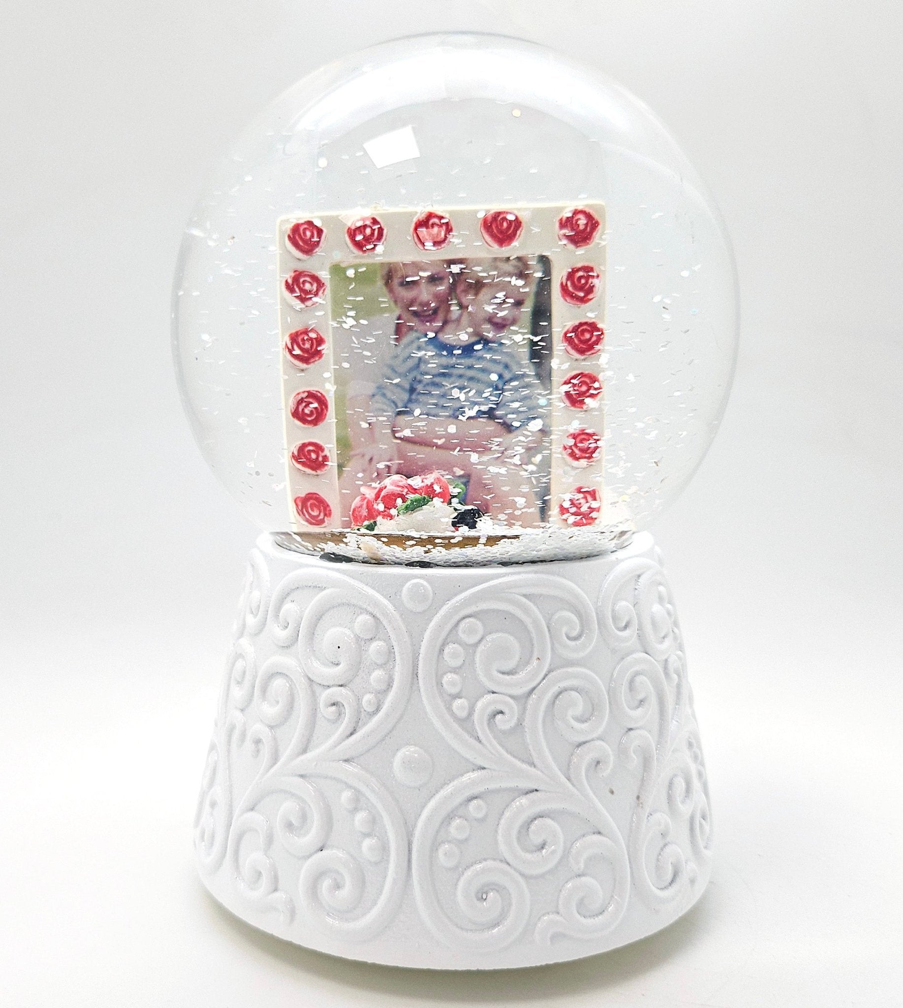 Aurora - Boule à neige personnalisée avec insert photo