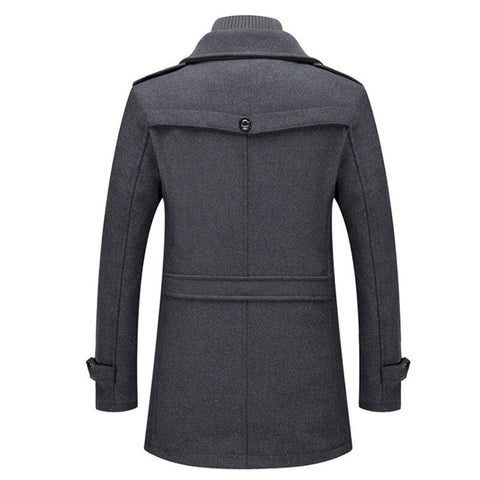 Andrei - Manteau croisé en mélange de laine pour hommes