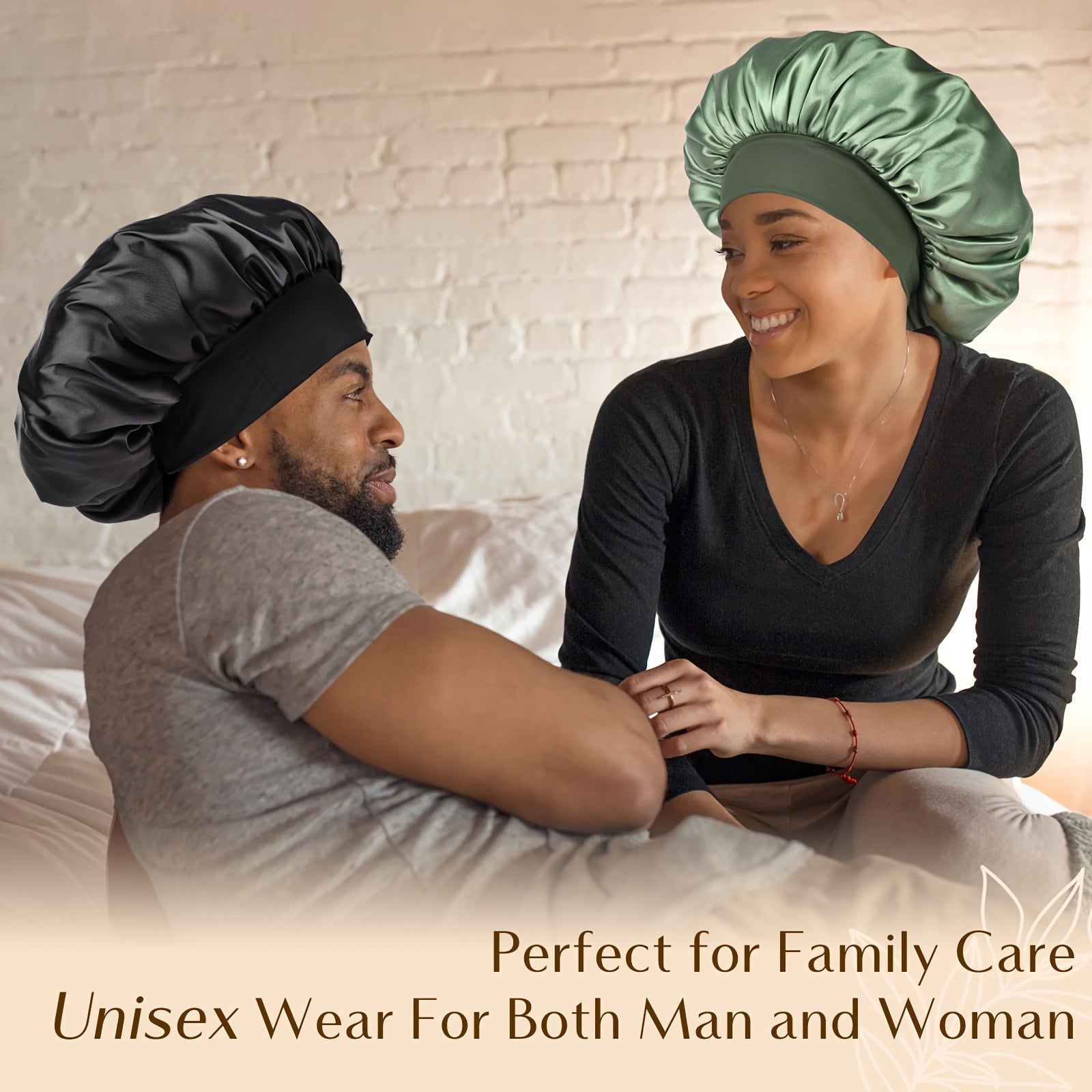 Rebel | Bonnet de sommeil en satin avec large bande élastique