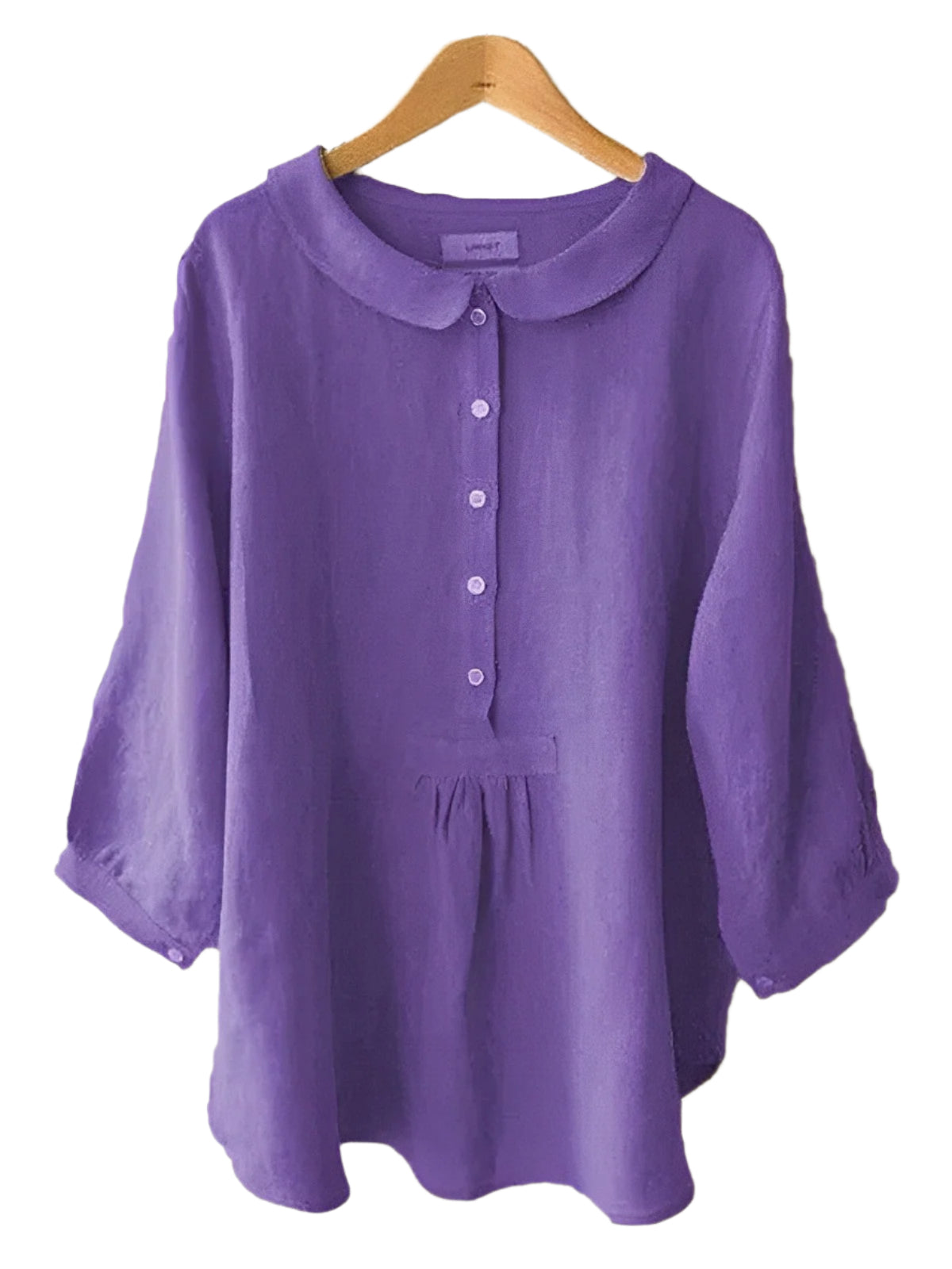 Jenikka - Blouse en lin légère avec manches et col classique