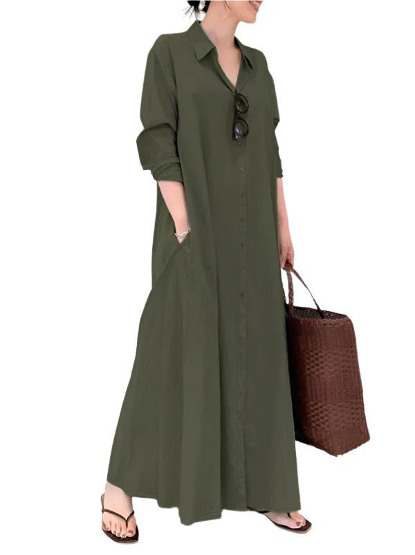 Robe Maxi Livia pour Femmes – Élégante Robe Longue avec Silhouette A-line