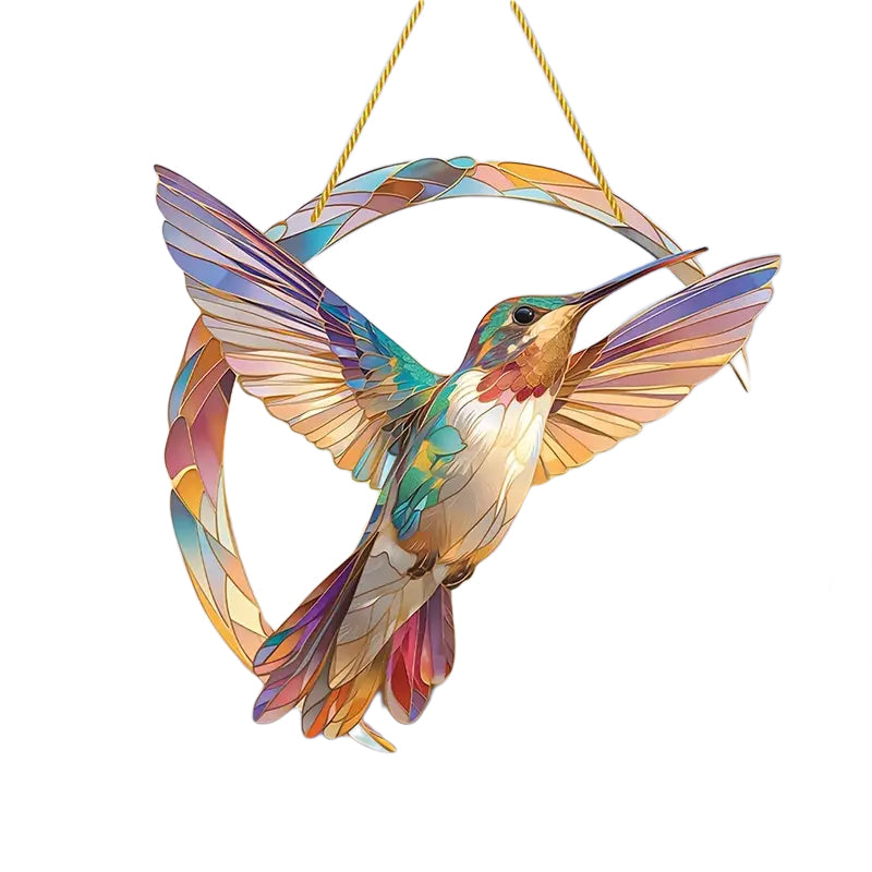 HummiGlow Attrape-Rêve Colibri Vif – Brillante Décoration de Fenêtre