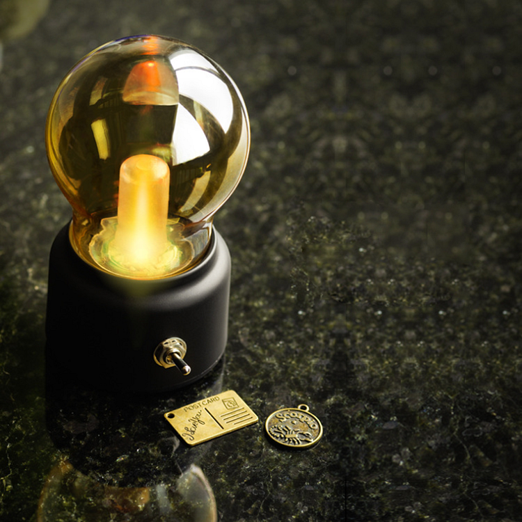 RetroGlow - Lampe de nuit LED portable avec batterie rechargeable