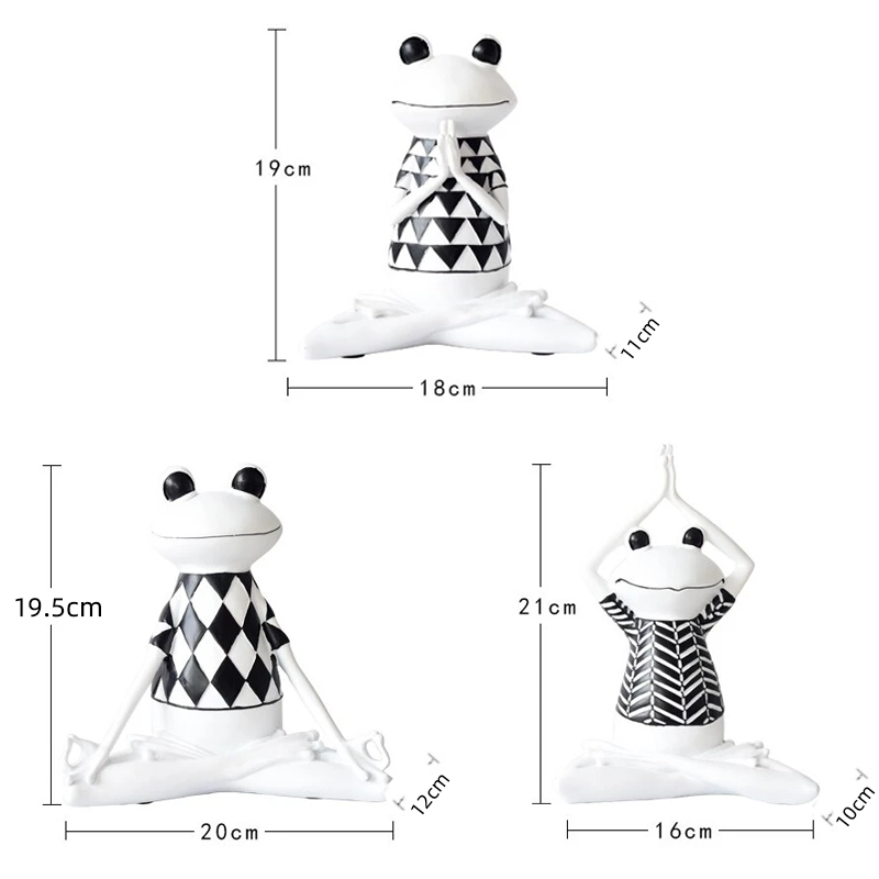 ZenFrog - Figurine décorative de grenouille méditative élégante