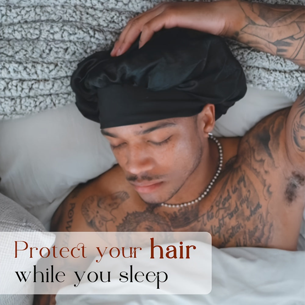 Rebel | Bonnet de sommeil en satin avec large bande élastique