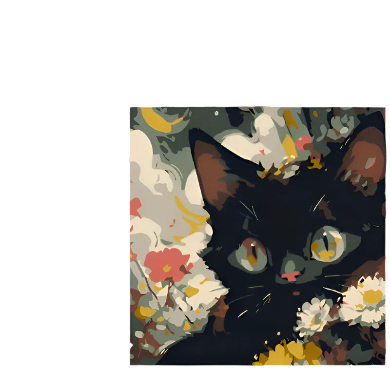 Kit de peinture par numéros ColorMuse DIY pour chats – Ensemble de peinture à l'huile pour la relaxation et la décoration créative