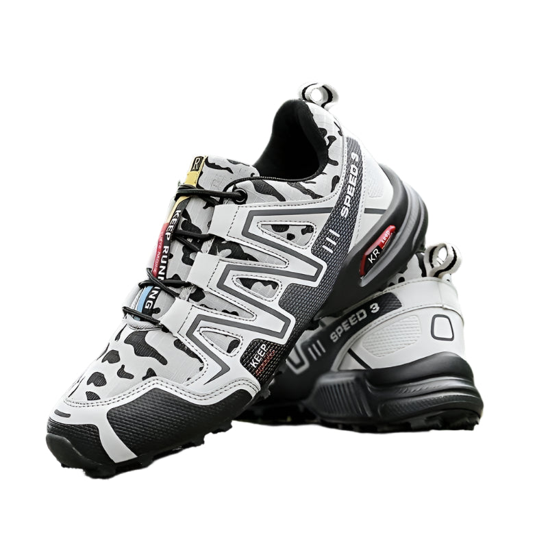 Robin - Chaussures d'athlétisme en extérieur pour hommes avec design camouflage