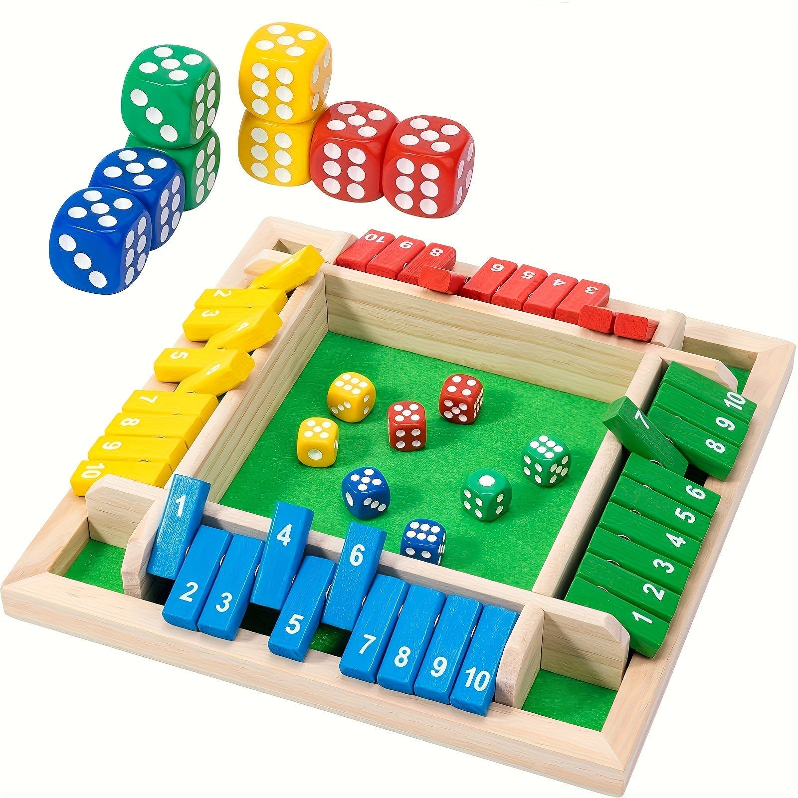 Jeu de Shut The Box, Jeux de dés en bois