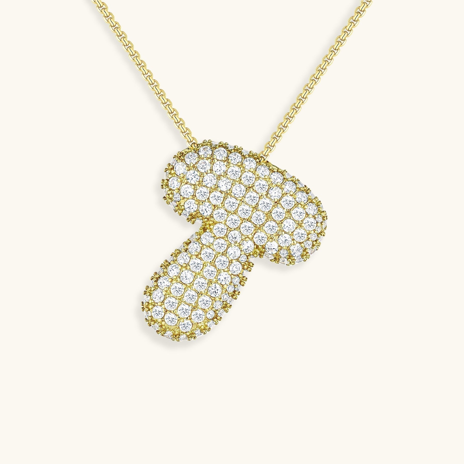 Collier LunaBubble Initial avec Look Diamant – Cadeau Personnel pour la Fête des Mères