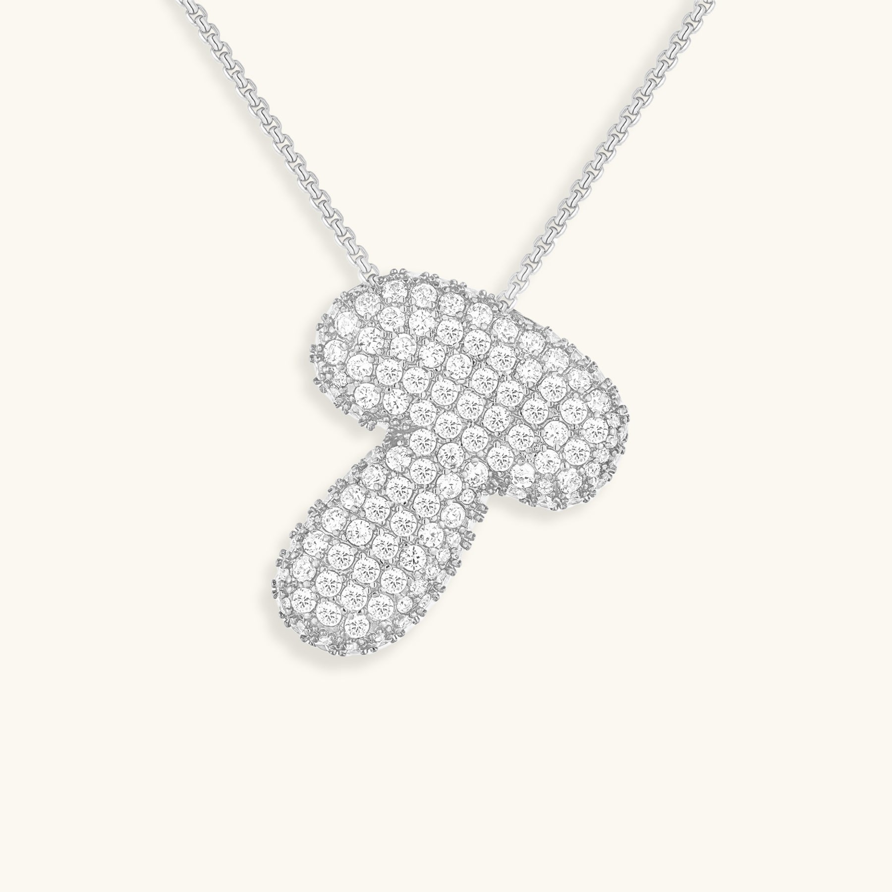 Collier LunaBubble Initial avec Look Diamant – Cadeau Personnel pour la Fête des Mères