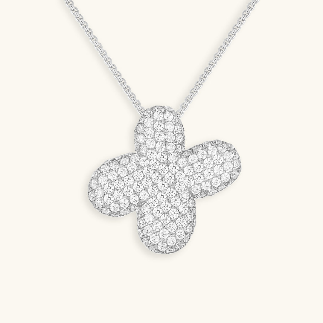Collier LunaBubble Initial avec Look Diamant – Cadeau Personnel pour la Fête des Mères