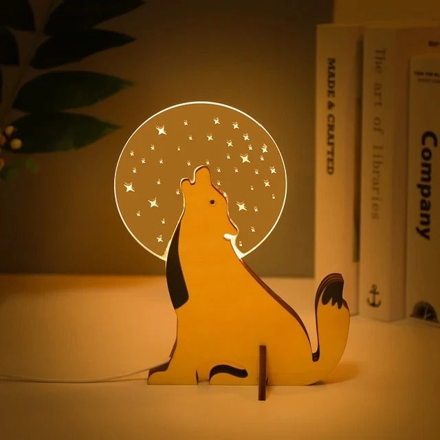 WildGlow - Veilleuses à LED rechargeables sur le thème des animaux