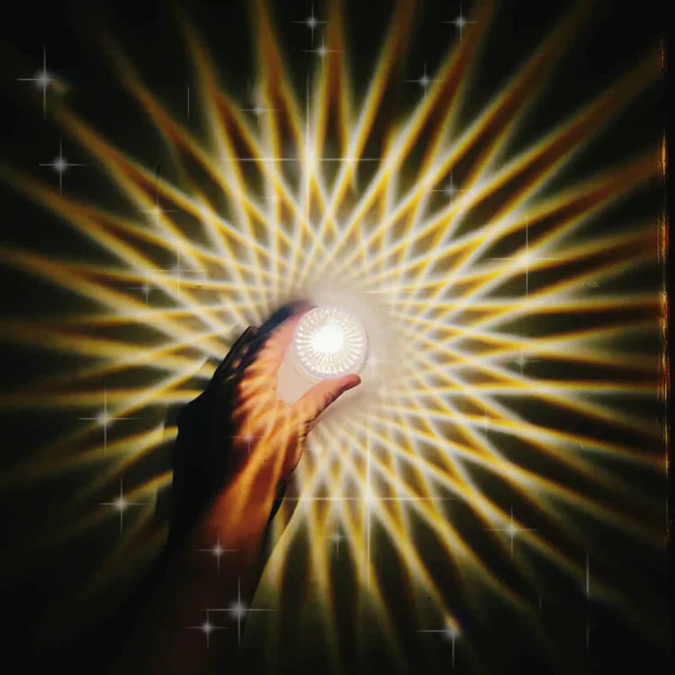 Bougie à lumière cristalline romantique