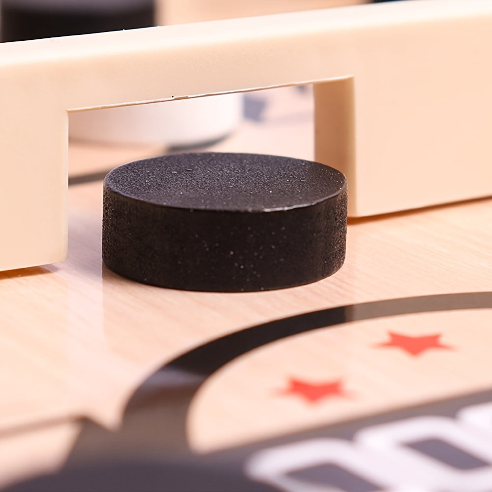 Jeu de table de hockey en bois avec lance-pierres