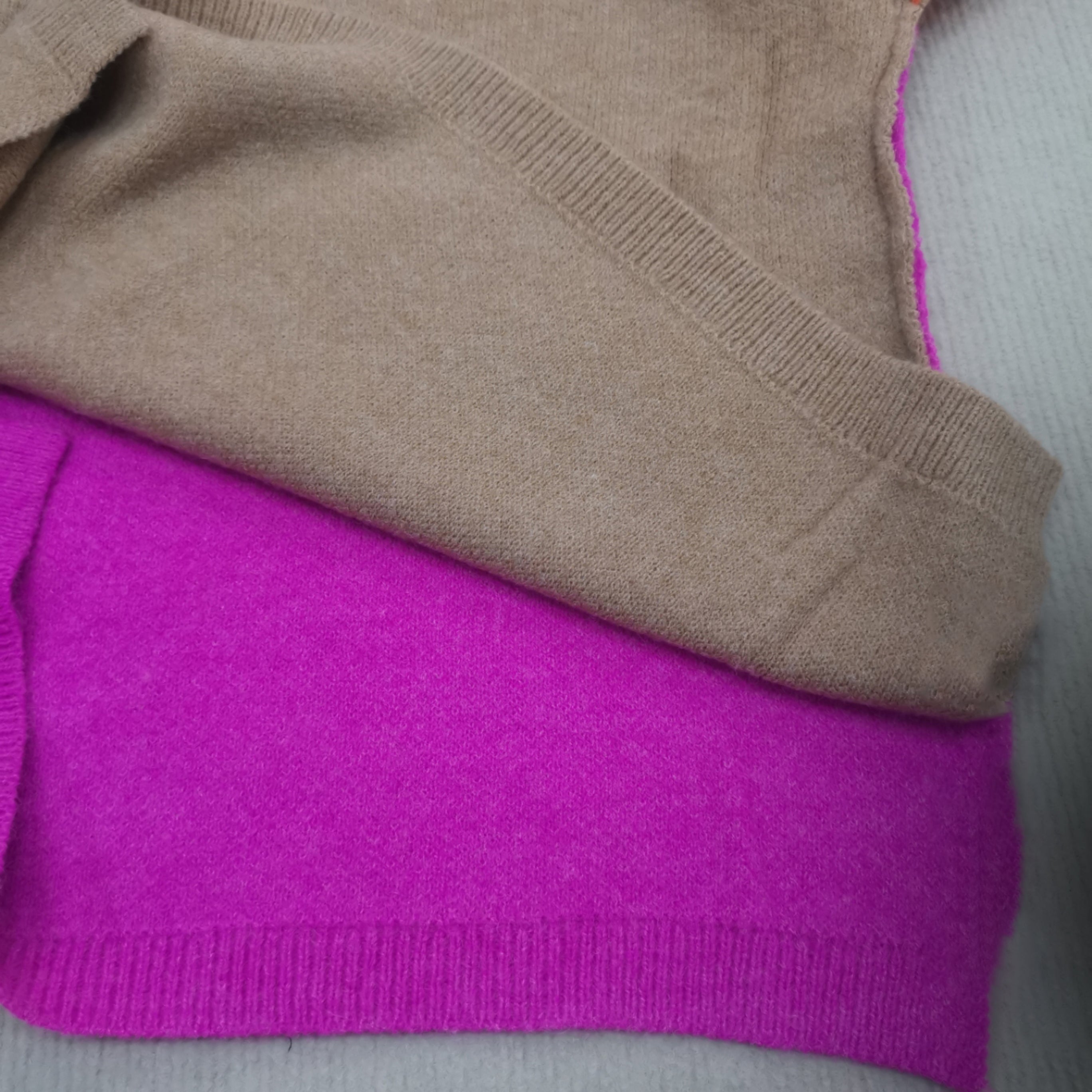 Tendance d'Automne® - Pull en tricot avec bloc de couleur