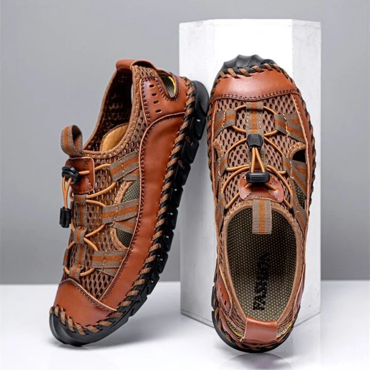 AntonTrek - Sandales robustes avec détails en mesh et coutures