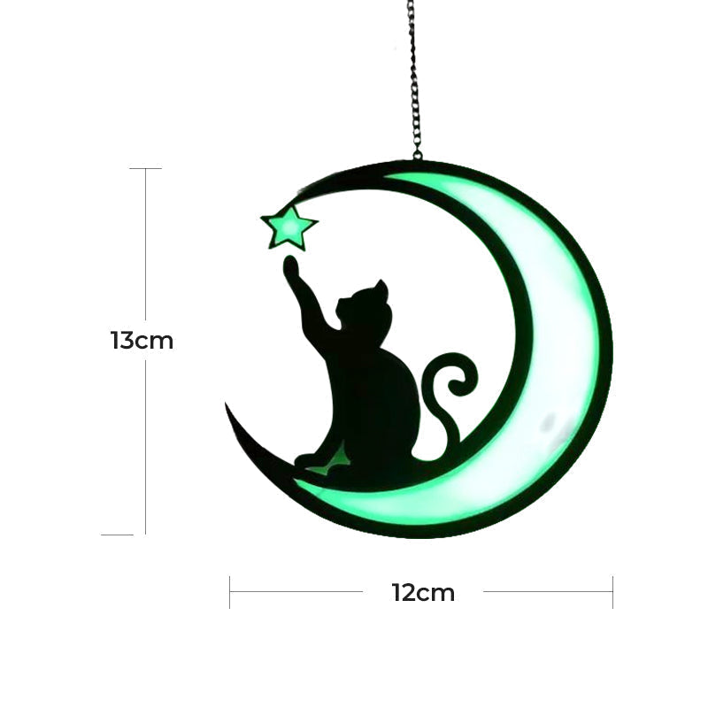 Lampe MysticPaws Chat et Demi-Lune – Lumière Ambiance Magique pour une Décoration Conviviale