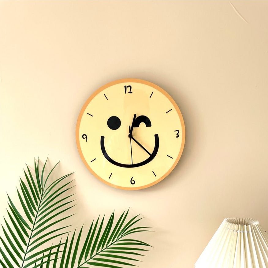 CheerTime - Horloge murale drôle avec smiley